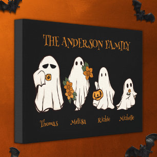Halloween Spooky Ghosts Family Individuellen Namen Leinwanddruck