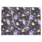 Halloween Spooky Ghosts Geschenktasche Große Geschenktüte (Rückseite)