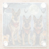 Halloween Spooky Glasuntersetzer (Rückseite)