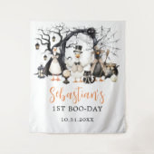 Halloween Spooky Goose 1. Geburtstag Party Wandteppich (Vorderseite)