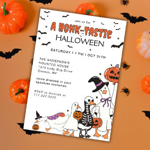 Halloween Spooky Goose Costume Party Einladung