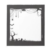 Halloween Spooky Graveyard Blank Notizblock (Vorderseite)