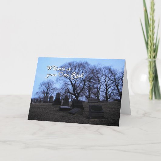 Halloween, Spooky Graveyard, Pfeifen auf eigene Ge Karte (Vorderseite)