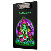 Halloween Spooky Green Hexe Magic Hat Apple Klemmbrett (Links)