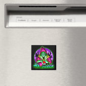 Halloween Spooky Green Hexe Magic Hat Apple Magnet (In Situ (Geschirrspüler))