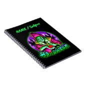 Halloween Spooky Green Hexe Magic Hat Apple Notizblock (Rechte Seite)