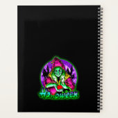 Halloween Spooky Green Hexe Magic Hat Apple Planer (Rückseite)