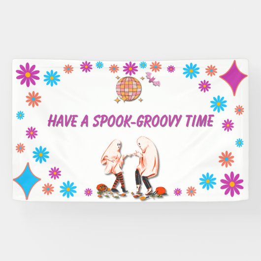 Halloween Spooky Groovy Banner (Horizontal)
