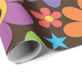Halloween Spooky Groovy Blume Geschenkpapier (Rolleneckpunkt)