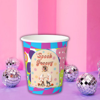 Halloween Spooky Groovy Party Cups Pappbecher