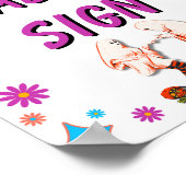 Halloween Spooky Groovy Party Tafelzeichen Poster (Ecke)