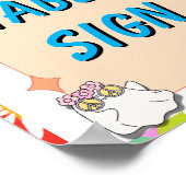 Halloween Spooky Groovy Party Tafelzeichen Poster (Ecke)