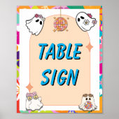 Halloween Spooky Groovy Party Tafelzeichen Poster (Vorne)