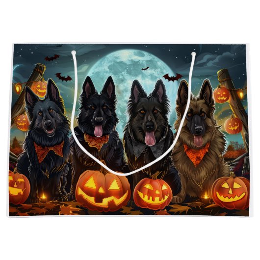 Halloween Spooky Große Geschenktüte (Vorderseite)