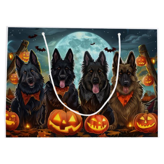 Halloween Spooky Große Geschenktüte (Rückseite)