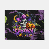 Halloween Spooky Hexe Skeleton Fußmatte (Vorderseite)