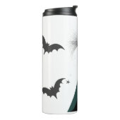 Halloween Spooky Hexe und Pumpkin White Thermosbecher (Nach links gedreht)