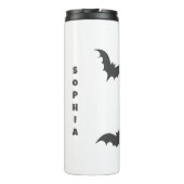 Halloween Spooky Hexe und Pumpkin White Thermosbecher (Rückseite)