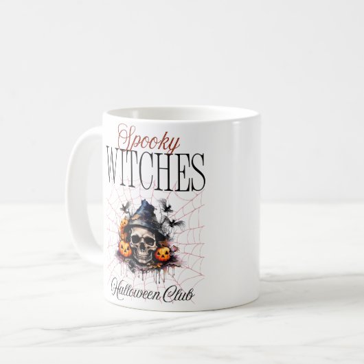 Halloween Spooky Hexen Kaffeetasse (Vorderseite Links)