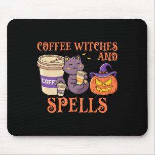 Halloween Spooky Hexen Kaffeezwitsche und Zauber Mousepad