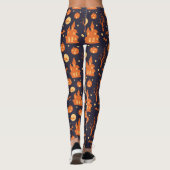 Halloween Spooky House Bats Trees Pumpkin Festival Leggings (Rückseite)