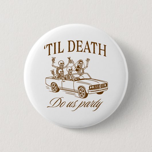Halloween Spooky Junggeselinnen-Abschied bis Death Button (Vorderseite)