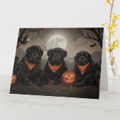 Halloween Spooky Karte (Gelbe Blume)