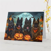 Halloween Spooky Karte (Gelbe Blume)