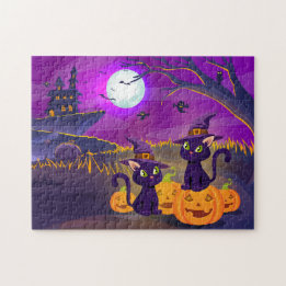 Halloween Spooky Kätzchen Jigsaw Puzzle