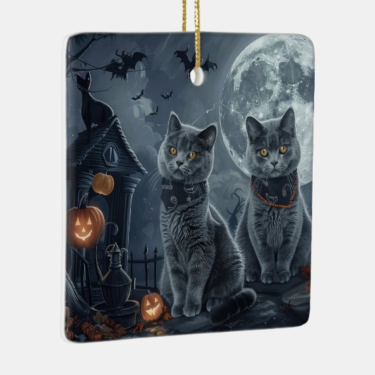 Halloween Spooky Keramikornament (Rechts)