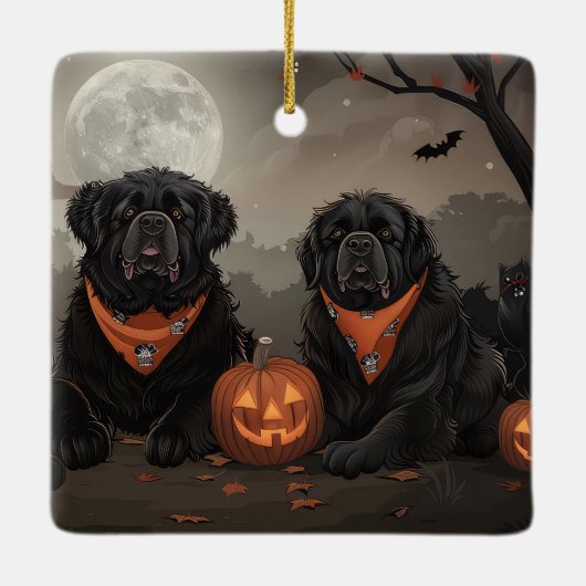 Halloween Spooky Keramikornament (Rückseite)