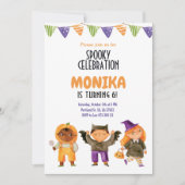 Halloween Spooky Kindergeburtstag Kostüm Party Einladung (Vorderseite)