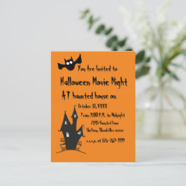 Halloween Spooky Kinoabend Einladung Postkarte