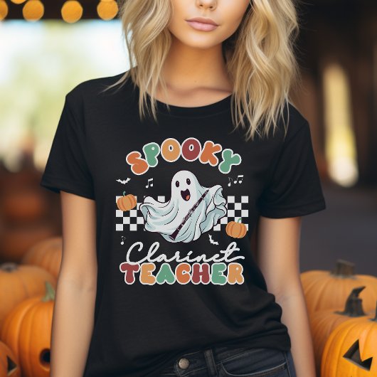 Halloween Spooky Klarinette Teacher Music T - Shir T-Shirt