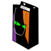 Halloween Spooky Kooky Black Cat Eyes Kleine Geschenktüte (Vorderseite Schrägansicht)