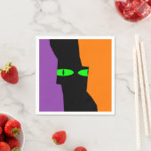 Halloween Spooky Kooky Black Cat Eyes Serviette (Beispiel)