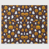 Halloween: Spooky Lächeln und Kürbisfreunde Geschenkpapier (Flach)