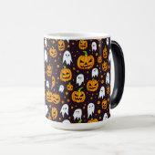 Halloween: Spooky Lächeln und Kürbisfreunde Verwandlungstasse (VorderseiteRechts)