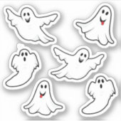Halloween Spooky Laughing Ghosts Aufkleber (Vorderseite)