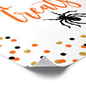 Halloween Spooky Leckereien Party Sign Poster (Ecke)