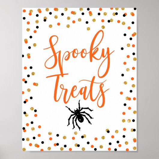 Halloween Spooky Leckereien Party Sign Poster (Vorne)