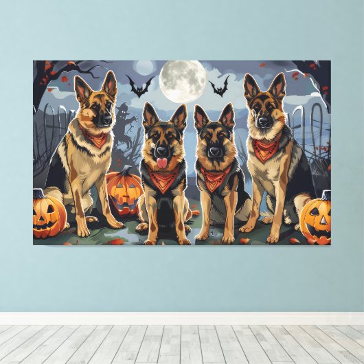 Halloween Spooky Leinwanddruck (Insitu (Holzboden))