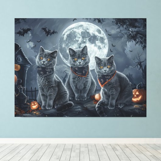 Halloween Spooky Leinwanddruck (Insitu (Holzboden))