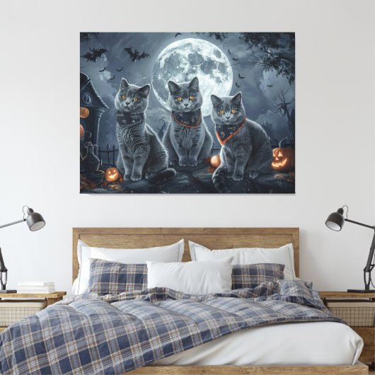 Halloween Spooky Leinwanddruck (Insitu (Schlafzimmer))