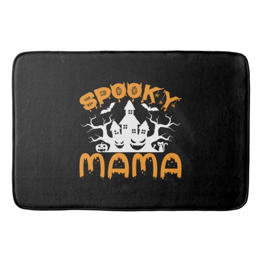 Halloween Spooky Mama Geburtstag Badematte (Vorderseite)