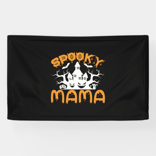 Halloween Spooky Mama Geburtstag Banner (Horizontal)
