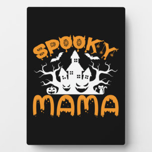 Halloween Spooky Mama Geburtstag Fotoplatte