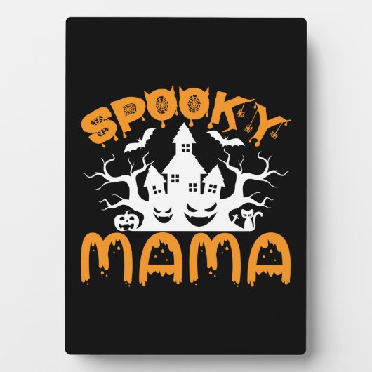 Halloween Spooky Mama Geburtstag Fotoplatte (Vorderseite)
