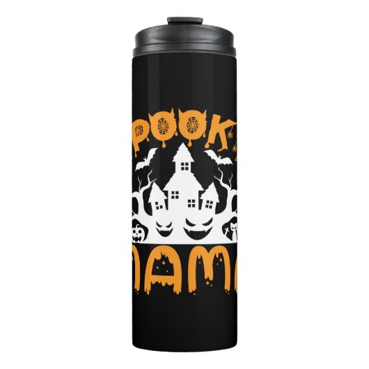 Halloween Spooky Mama Geburtstag Thermosbecher (Vorderseite)