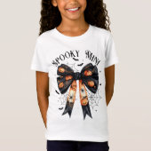 Halloween Spooky Mini Black Bow Coquette T-Shirt (Vorderseite)